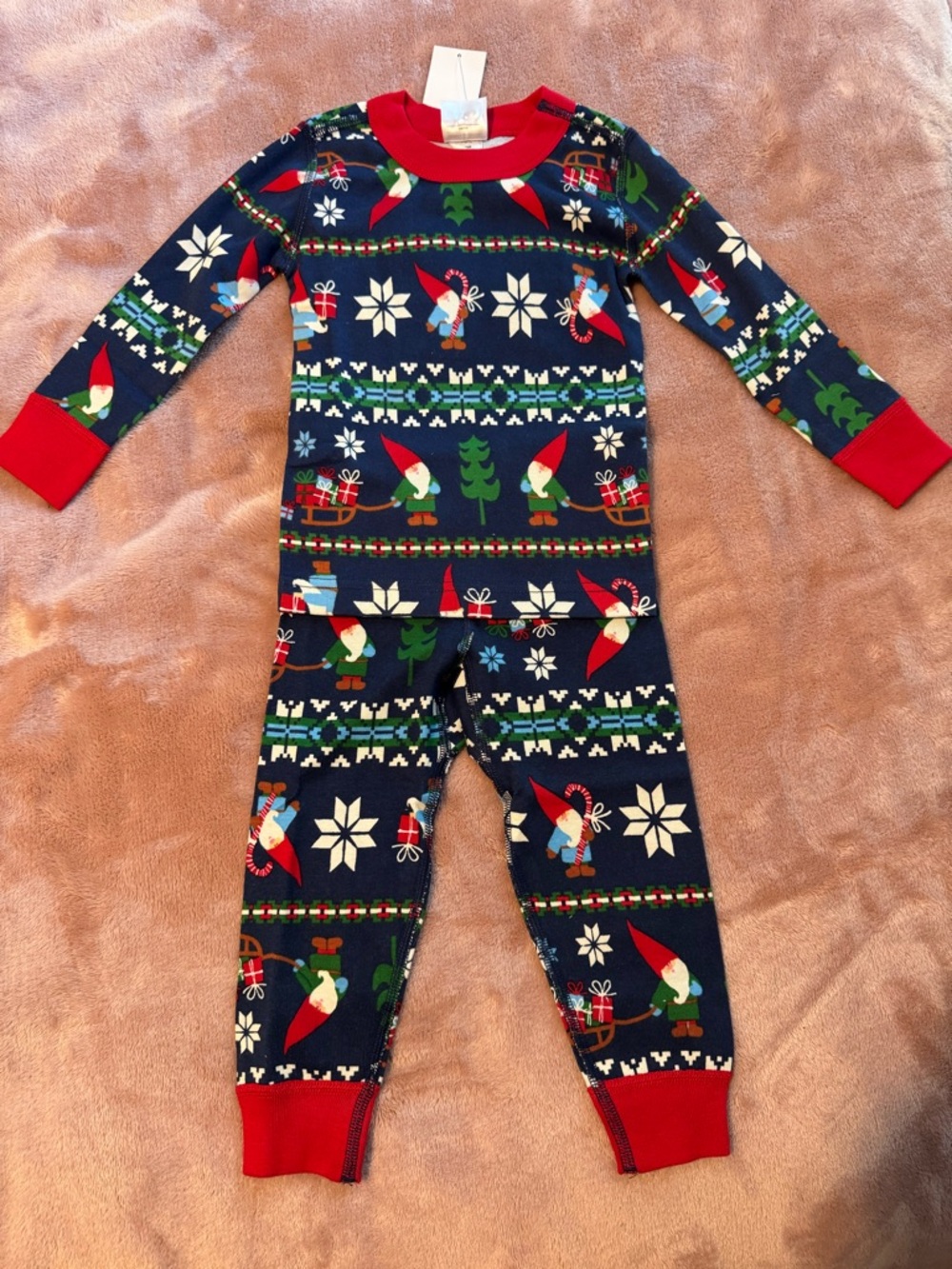 NWT Hanna Andersson Gnome Sweet Gnome Organic Cotton Toddler Pajama Set, Size 2T